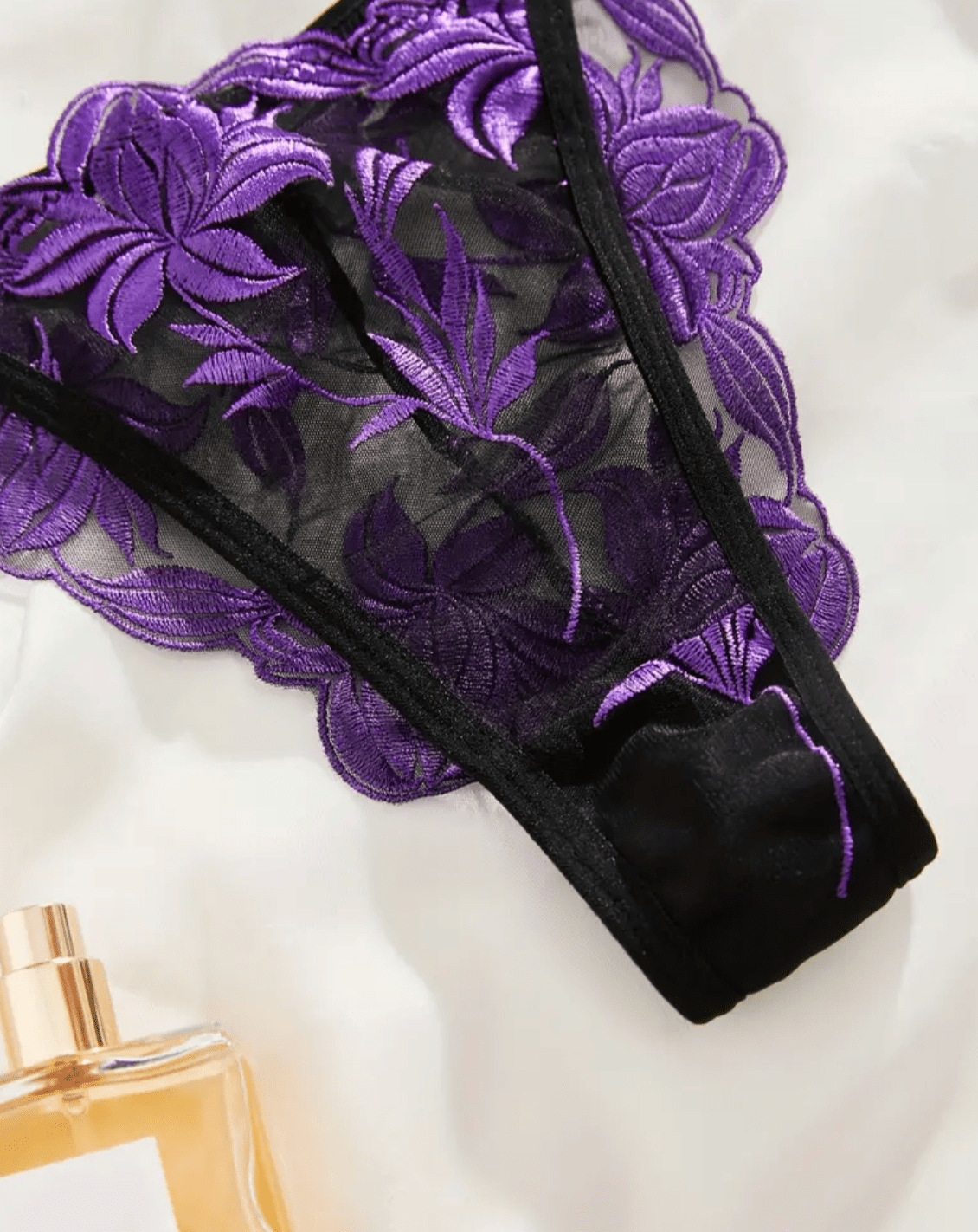 purple thong lingerie