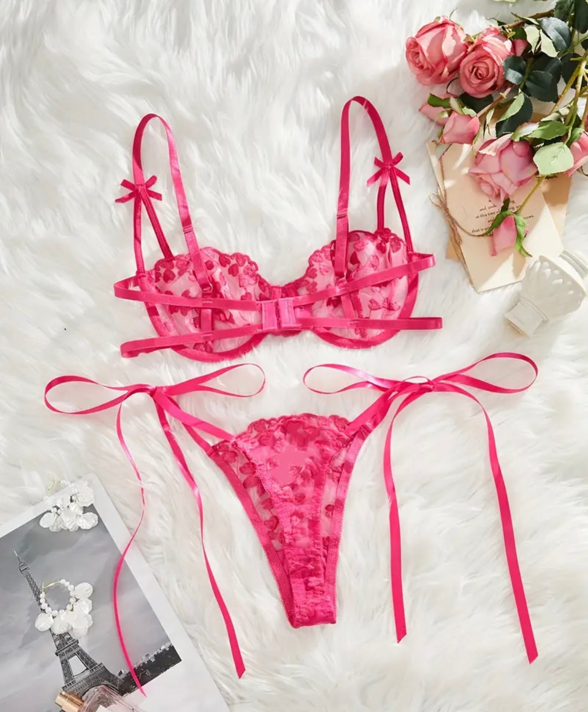 pink lingerie set