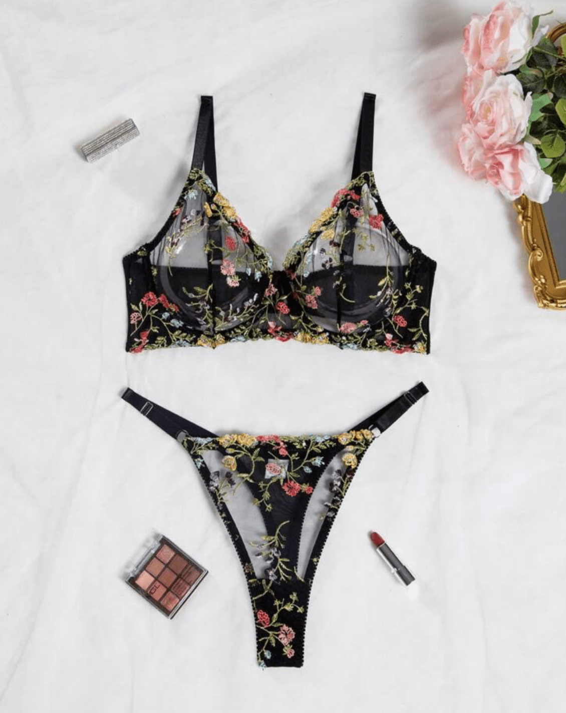 plus size lingerie black