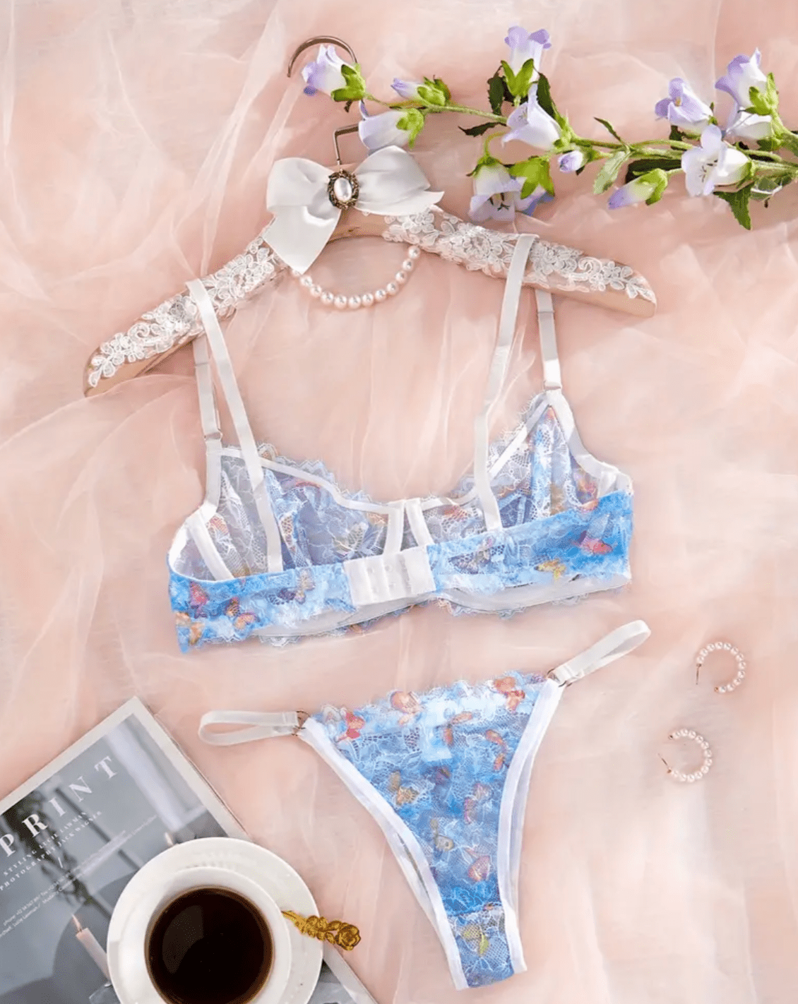 blue lingerie back