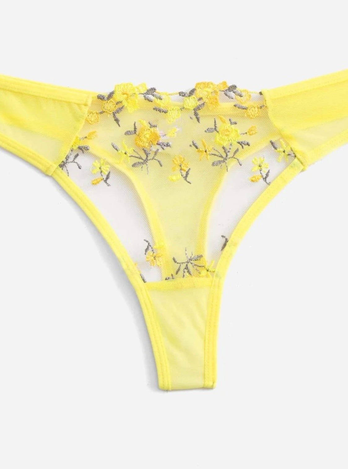 Yellow Floral Lingerie Set - Self Care Shop