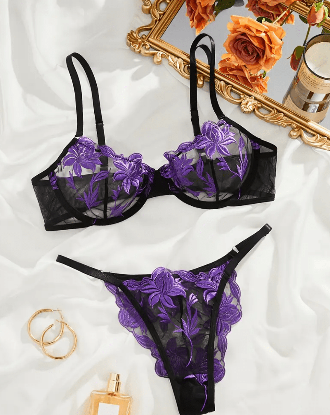 purple lingerie set