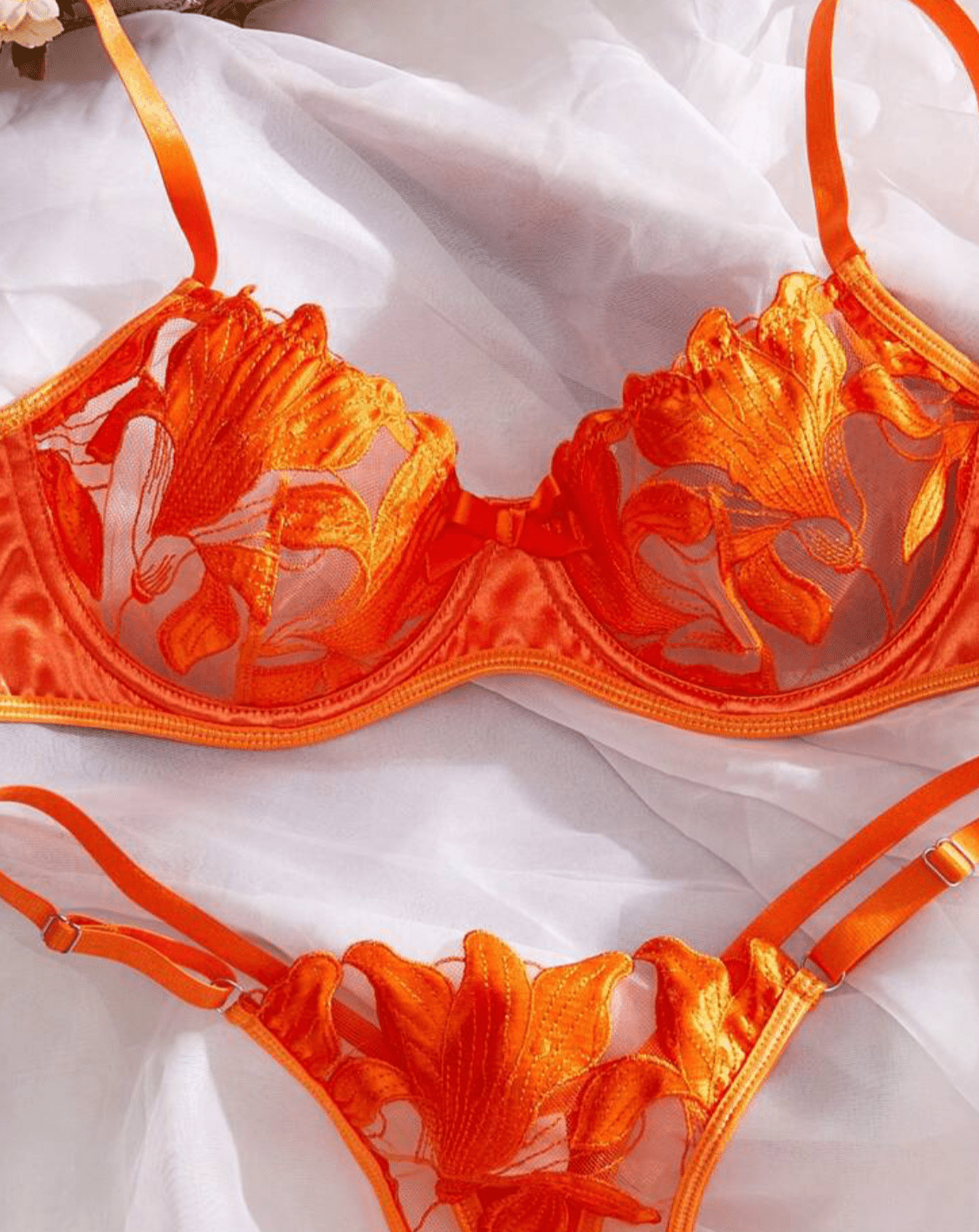orange lingerie