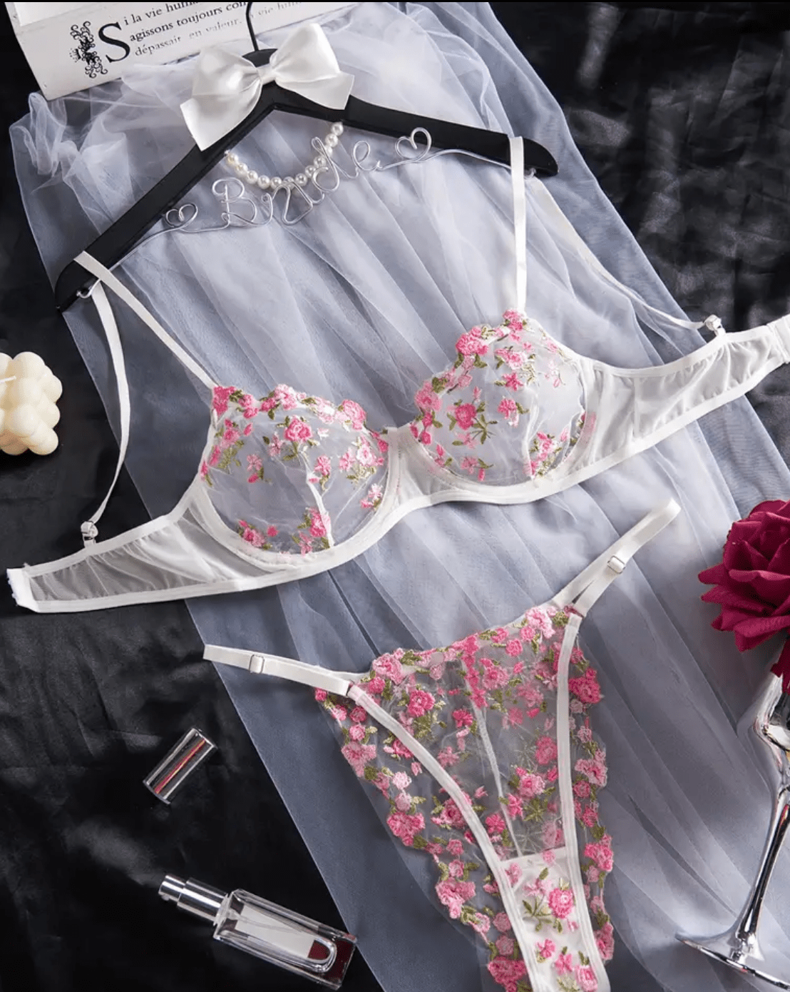 white lingerie set bridal
