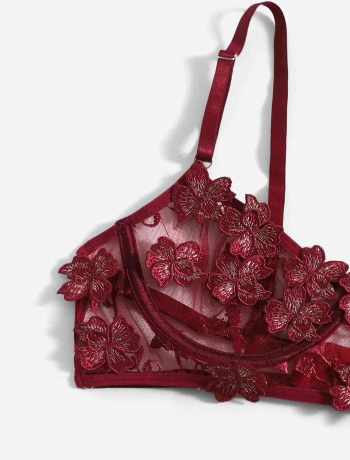 Burgundy Lingerie Set Garter - Self Care Shop