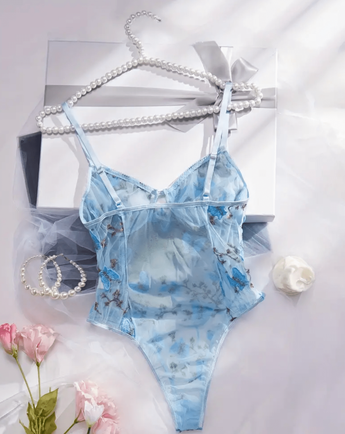 bodysuit lingerie blue