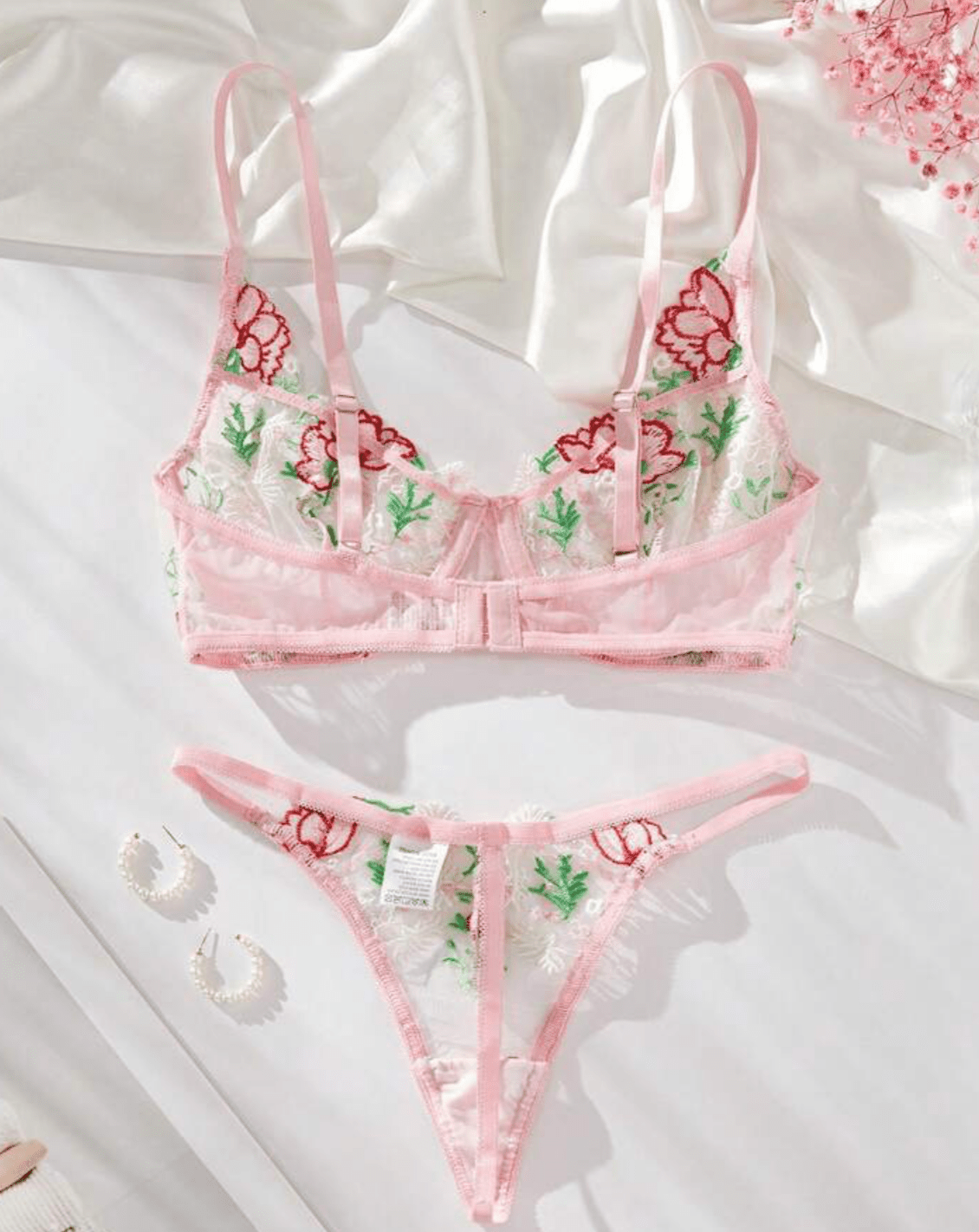 pink lingerie set