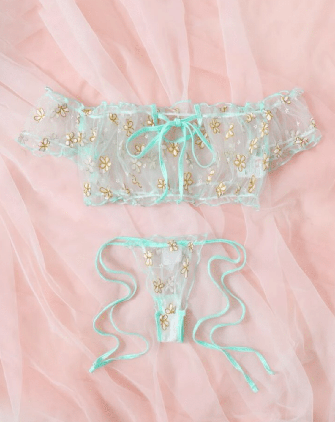 mint green lingerie