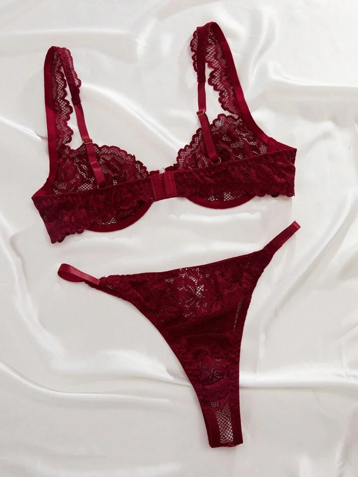 burgundy lingerie
