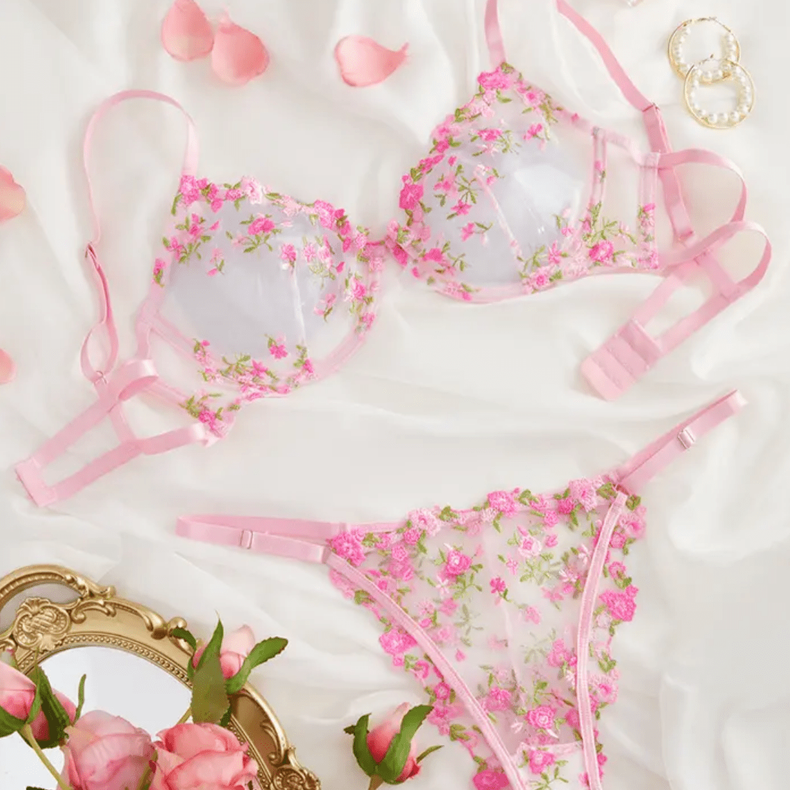 pink lingerie set
