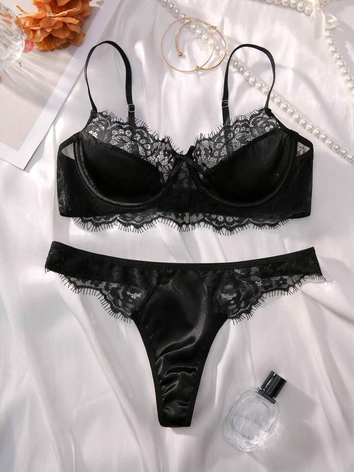 black lingerie lace