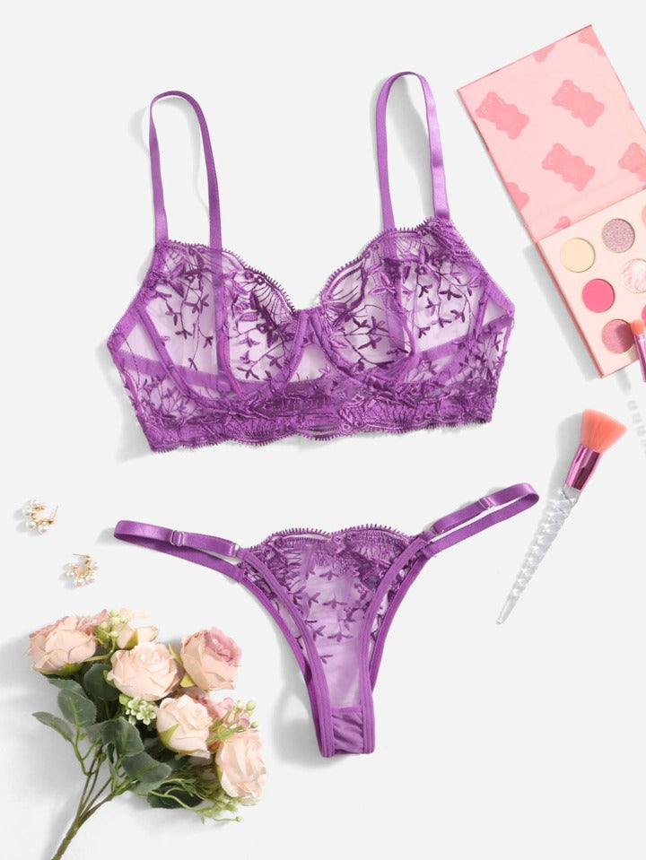 purple lingerie set