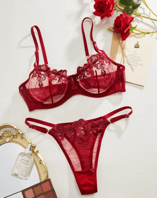 red lingerie burgundy