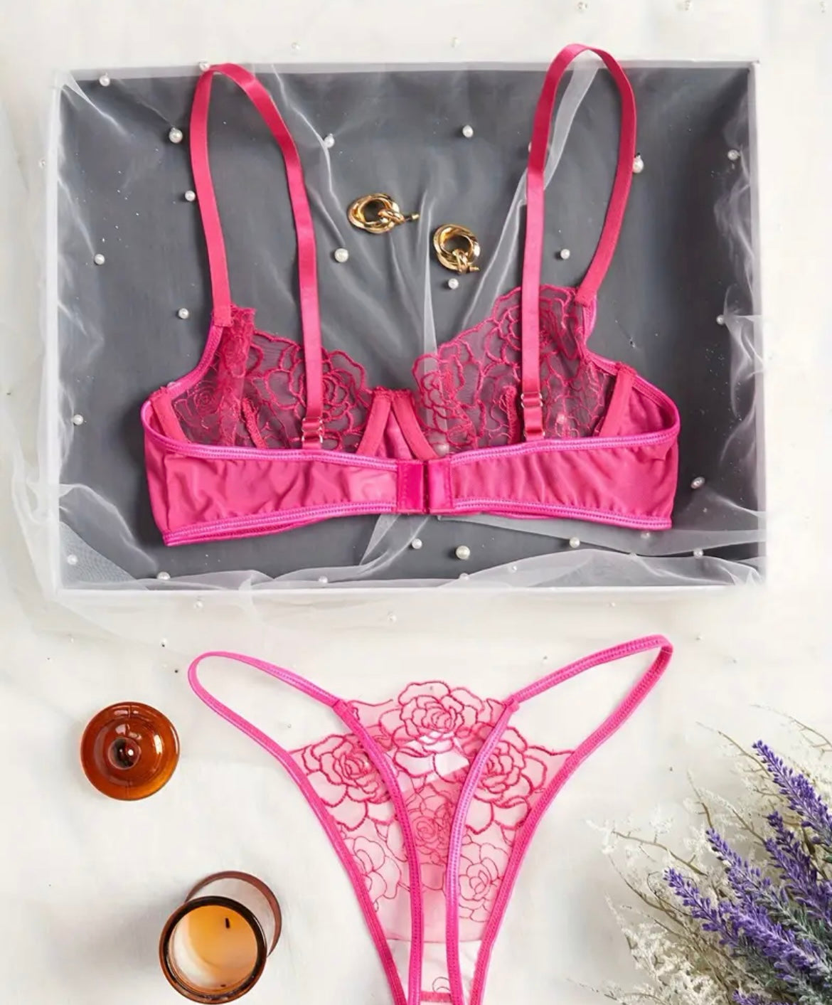 lingerie set embroidered