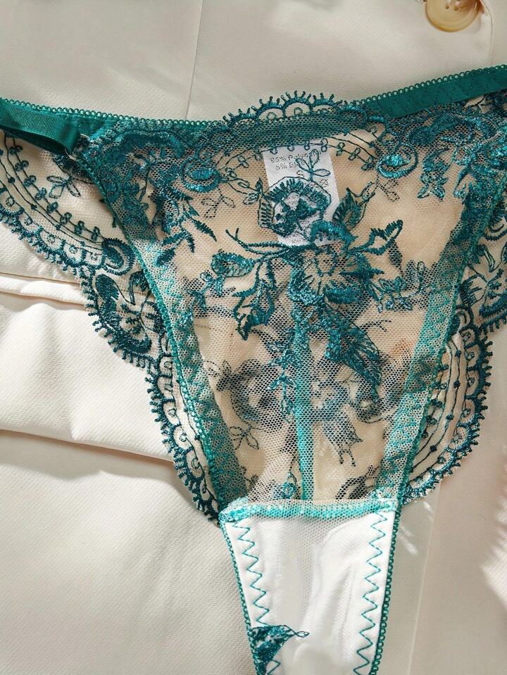 green sexy lace underwear