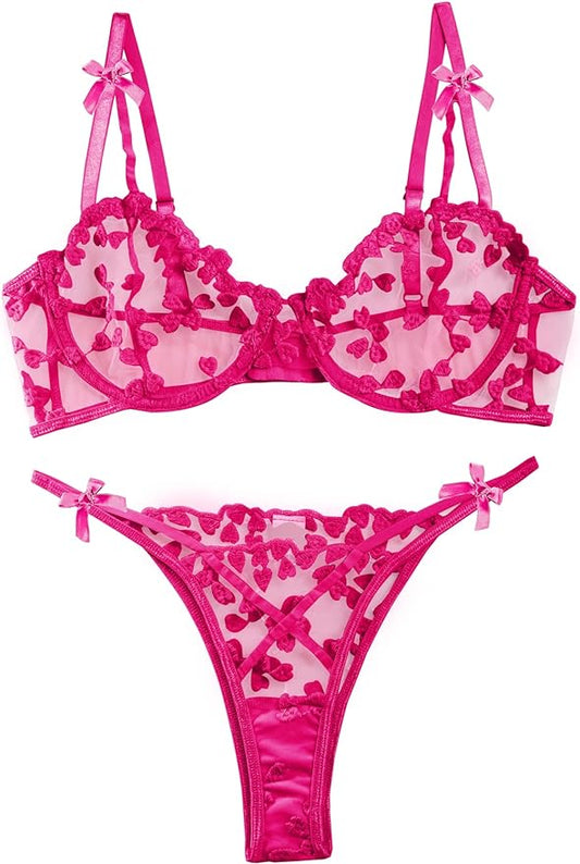 Pink Lingerie Set Womens Intimates Apparel