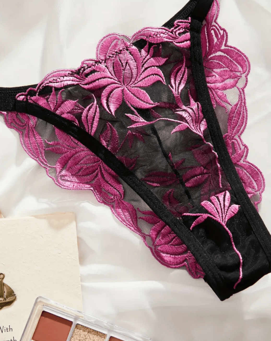 pink thong lingerie