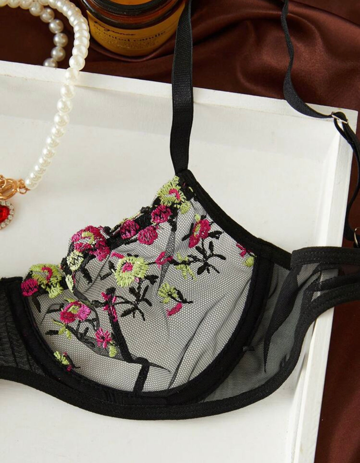 black bralette