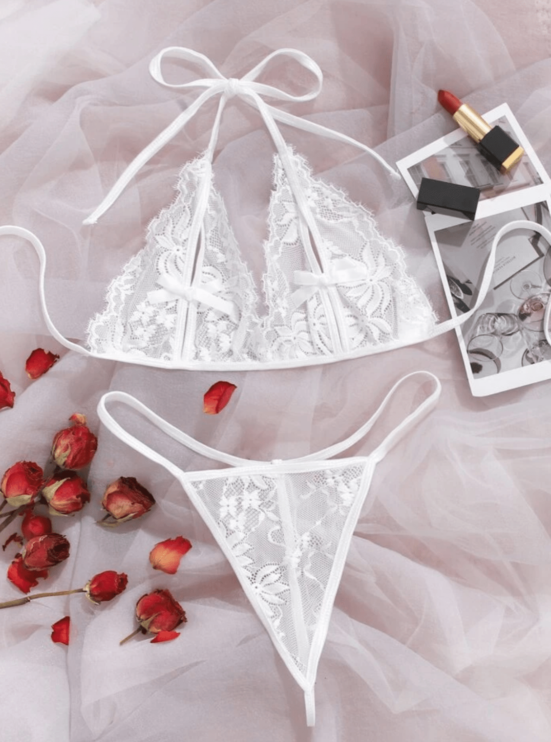 white lingerie see through