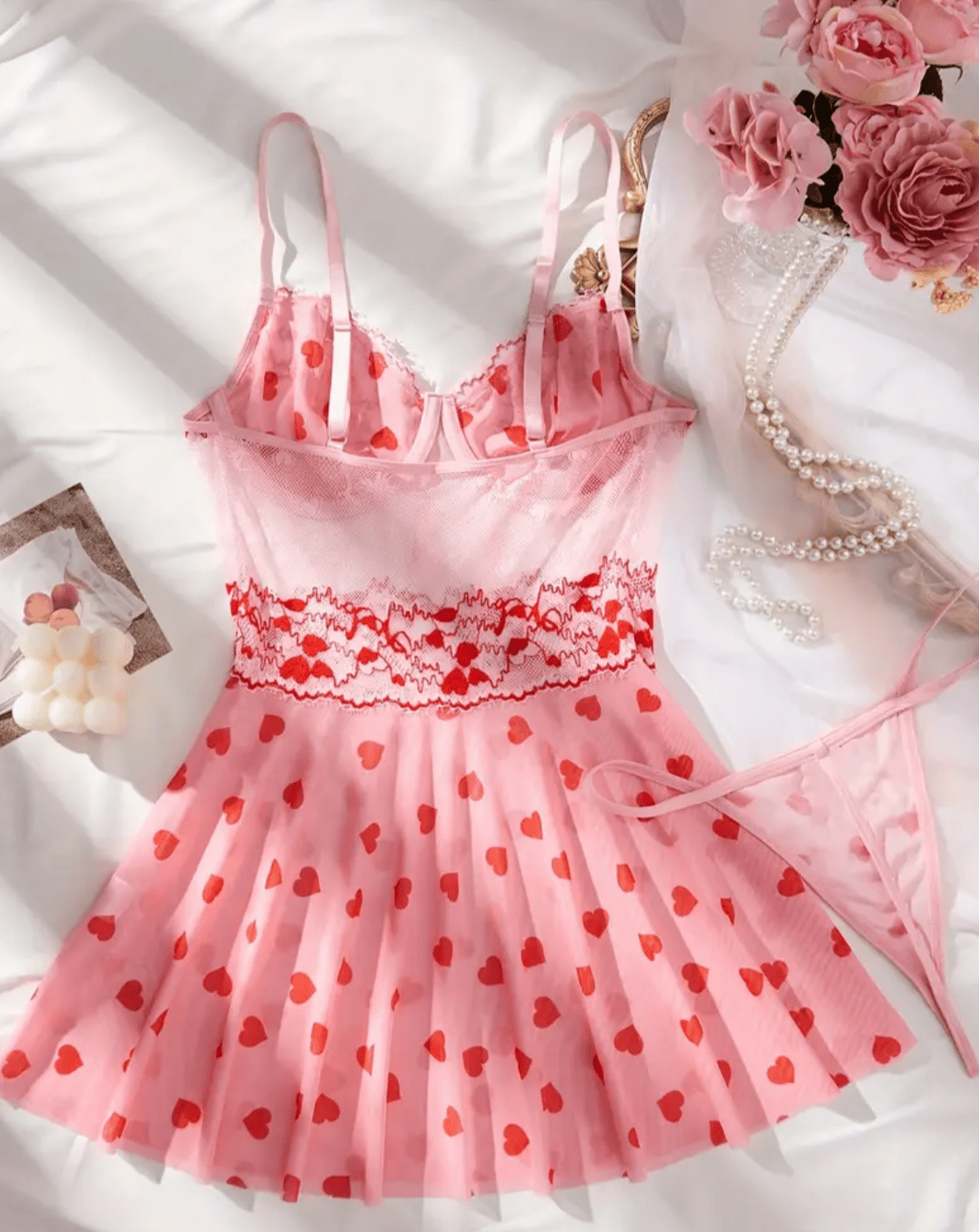 pink negligees slip