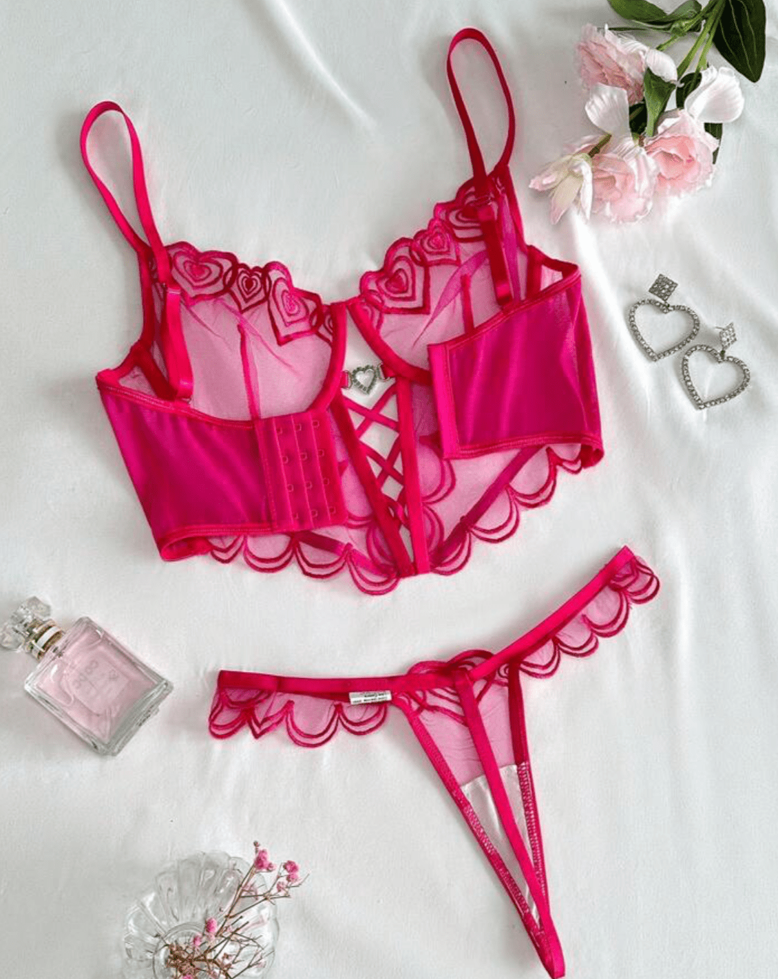 pink corset lingerie