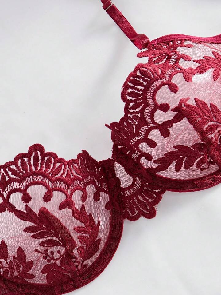 burgundy bra lingerie