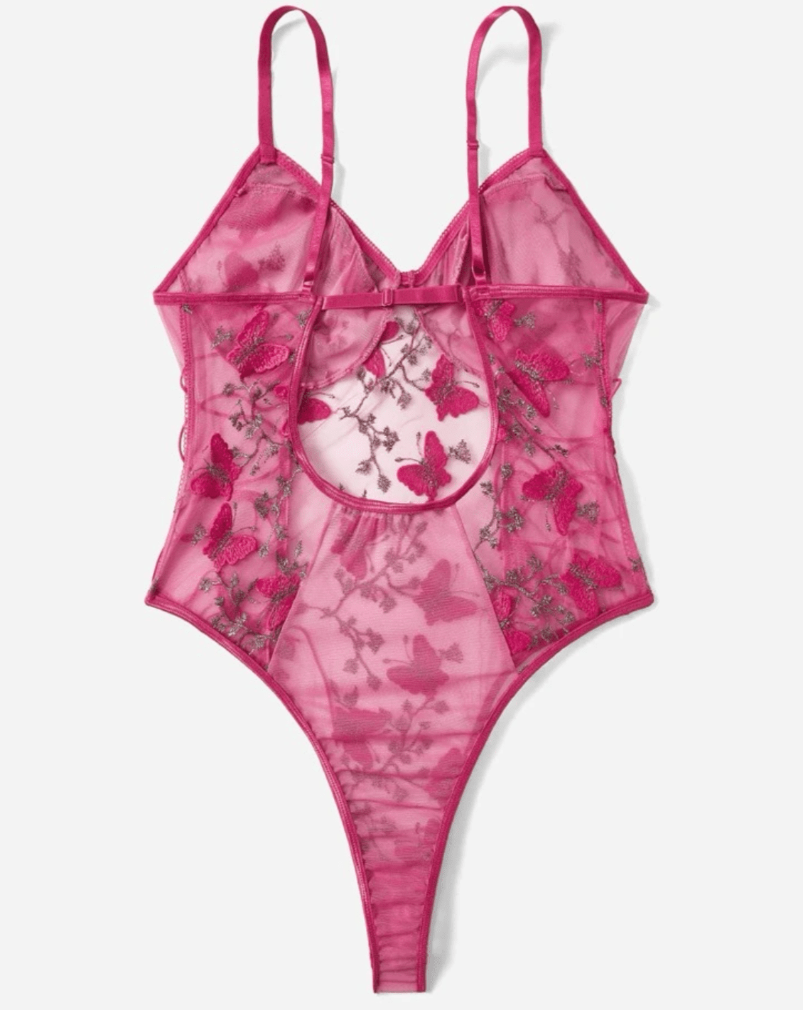 pink lace lingerie bodysuit