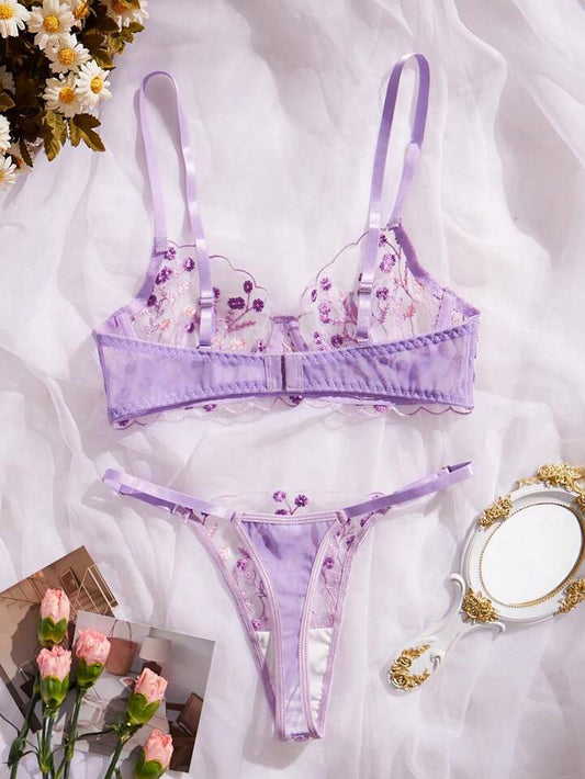 purple lingerie set