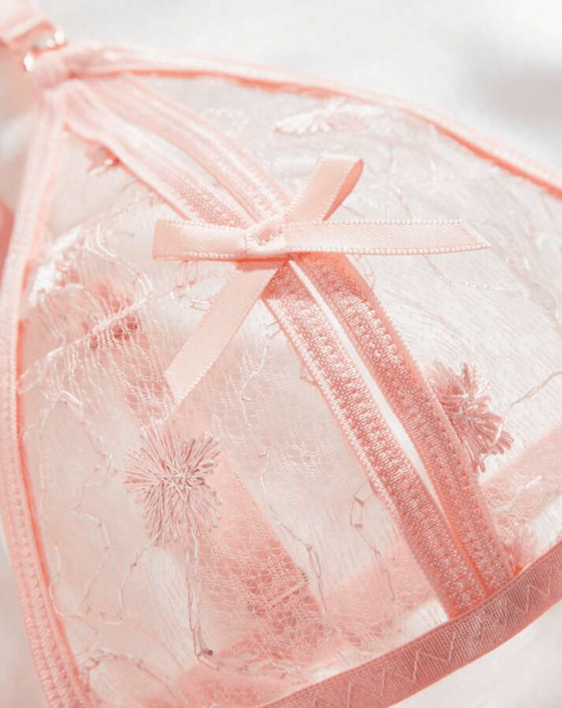 pink bralette lingerie coquette style
