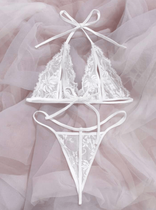 white lingerie set sexy