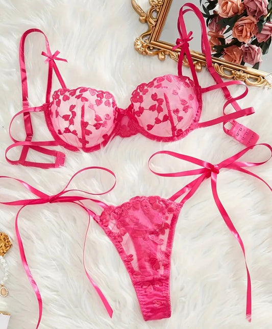 pink lingerie cute