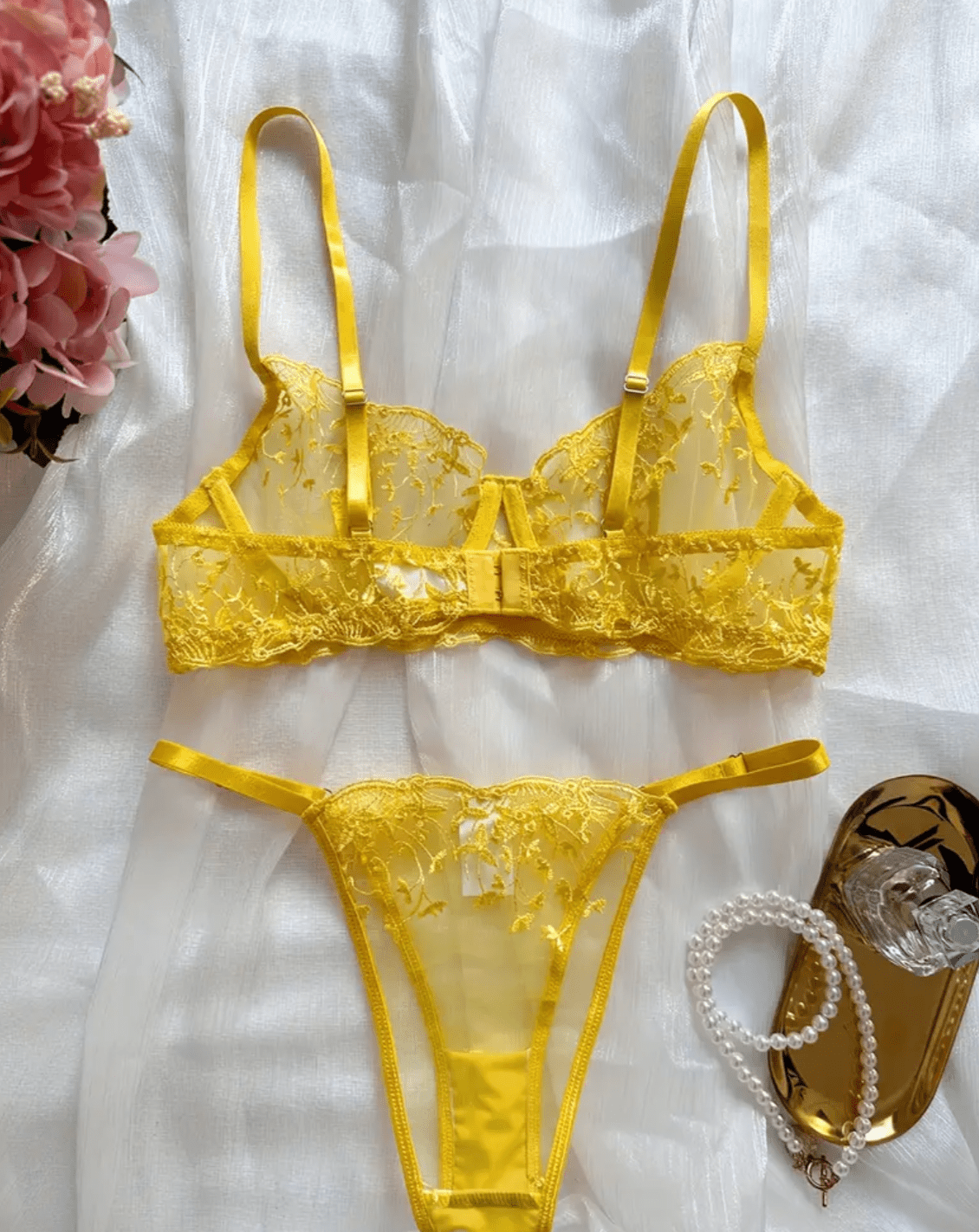 yellow lingerie