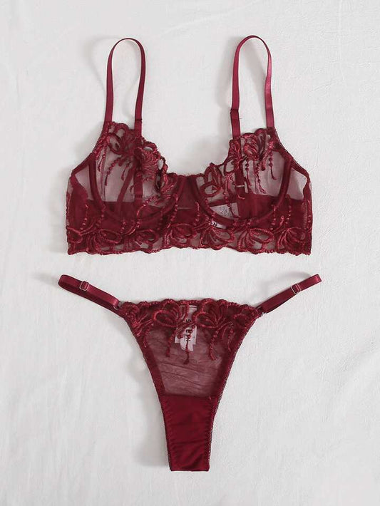 burgundy lingerie
