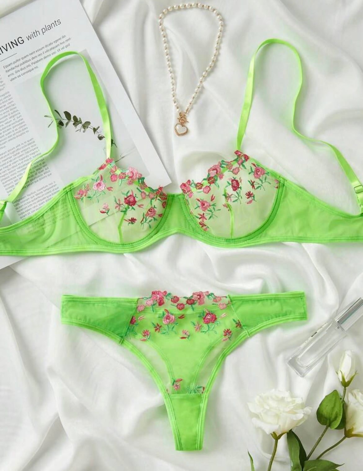 Neon lingerie green