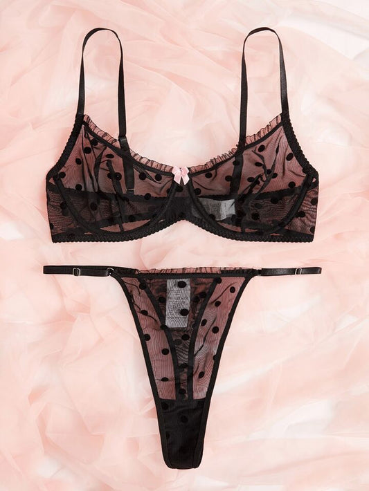 black lingerie plus size