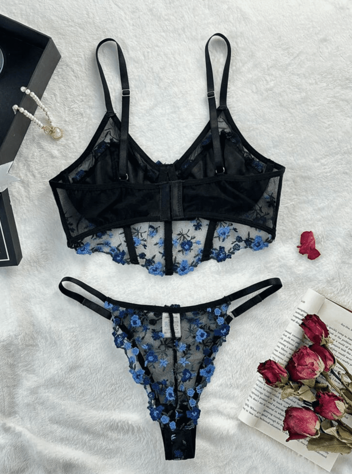 lingerie black corset bralette back