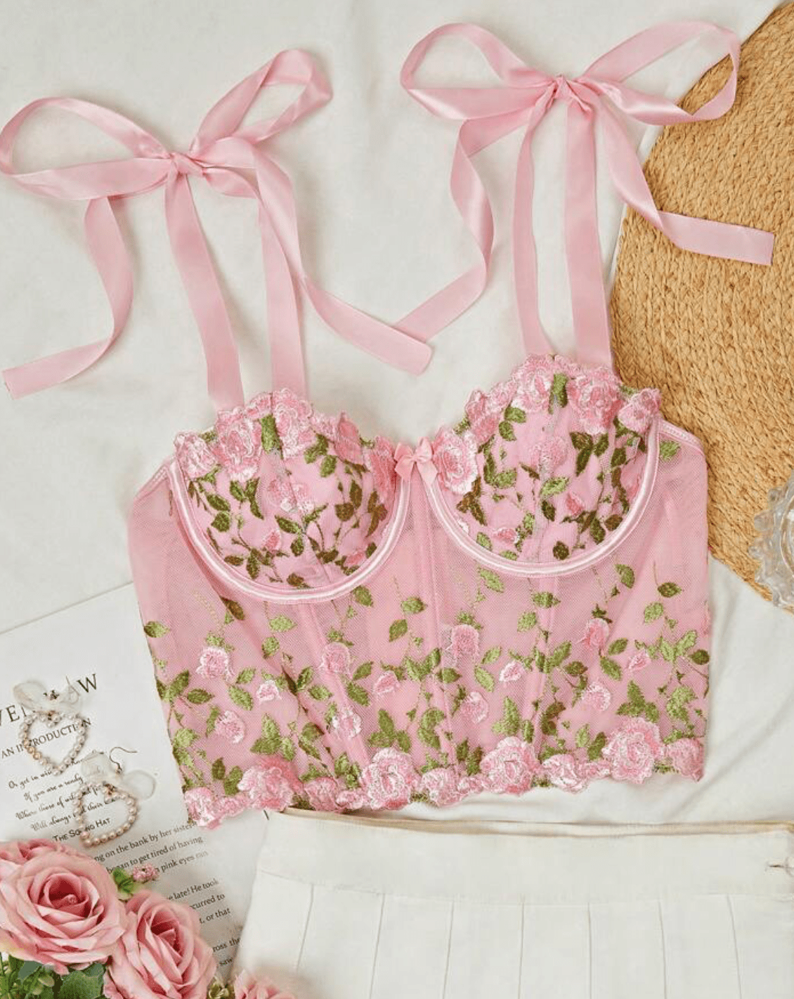 pink corset top