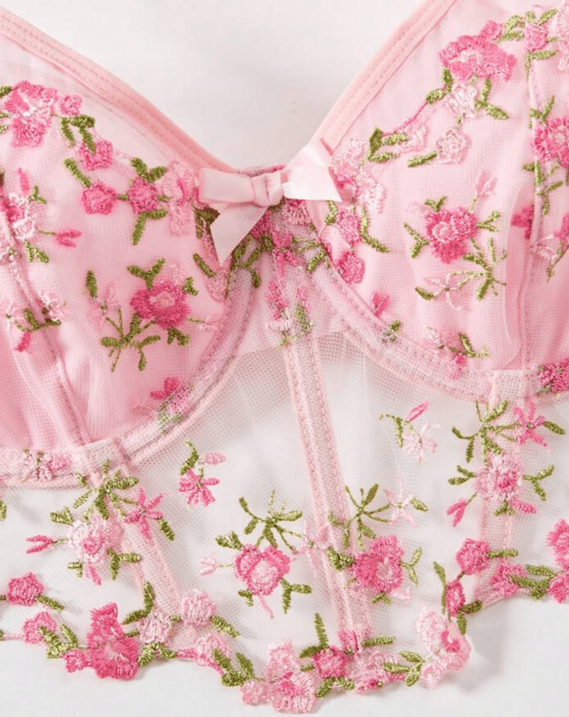 Pink Floral Corset Lingerie - Self Care Shop