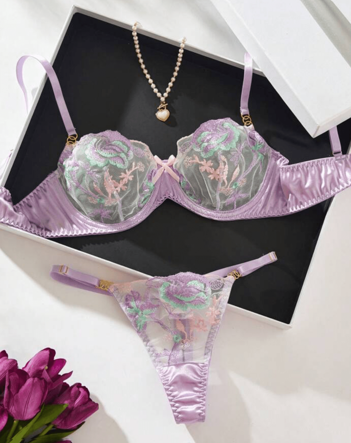 purple lingerie