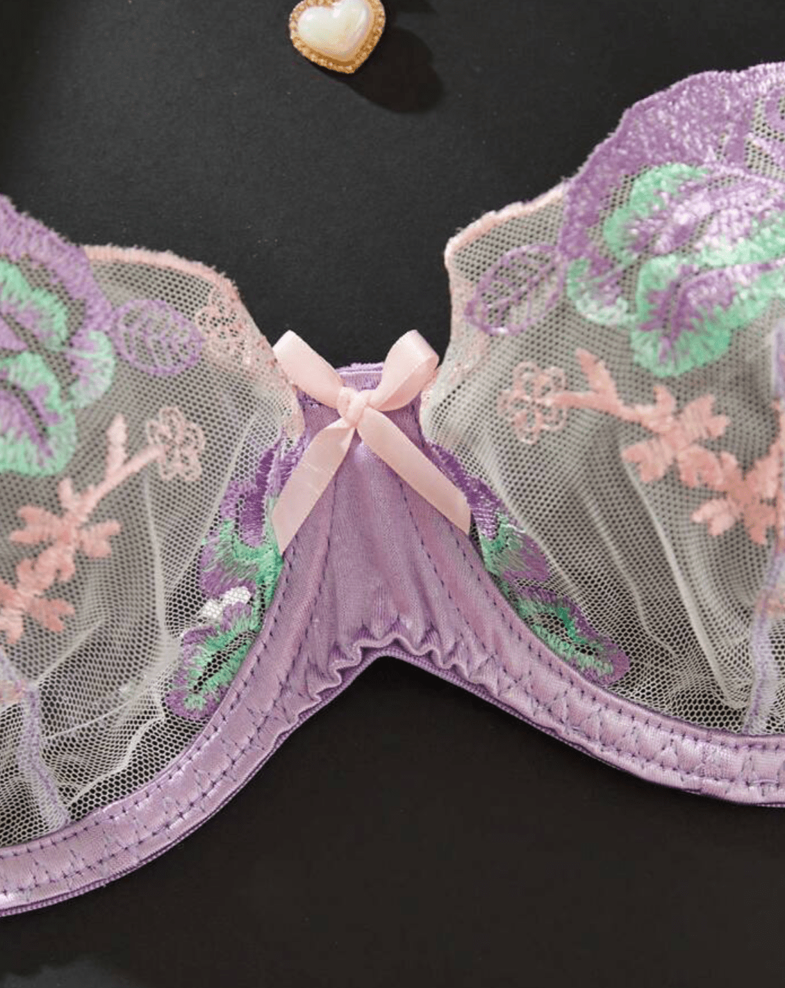 purple bralette sheer