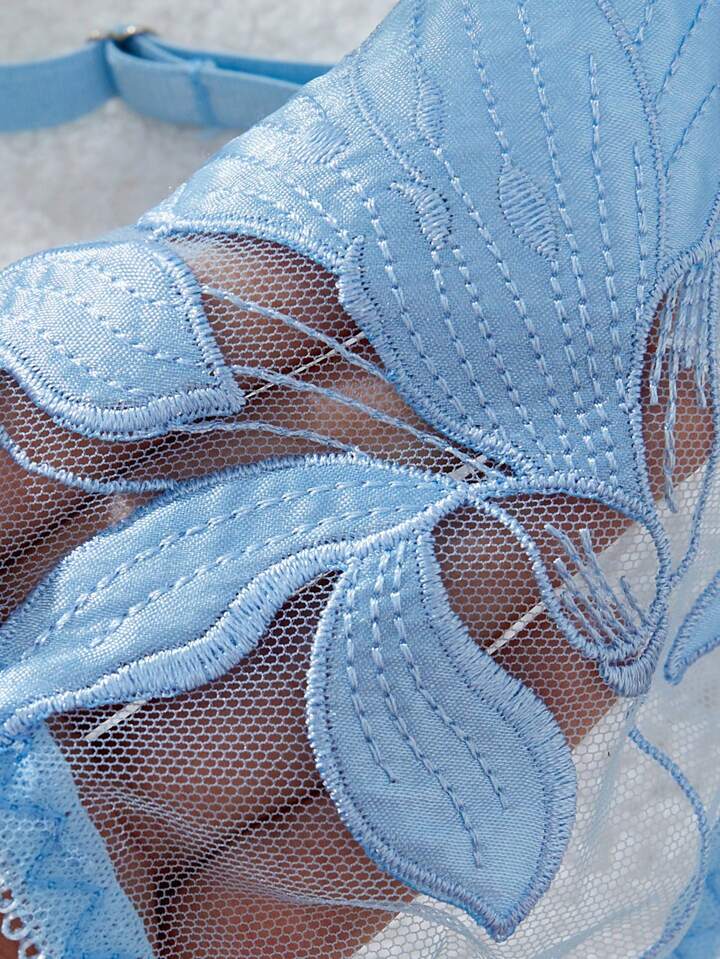blue lingerie sheer lingerie lace