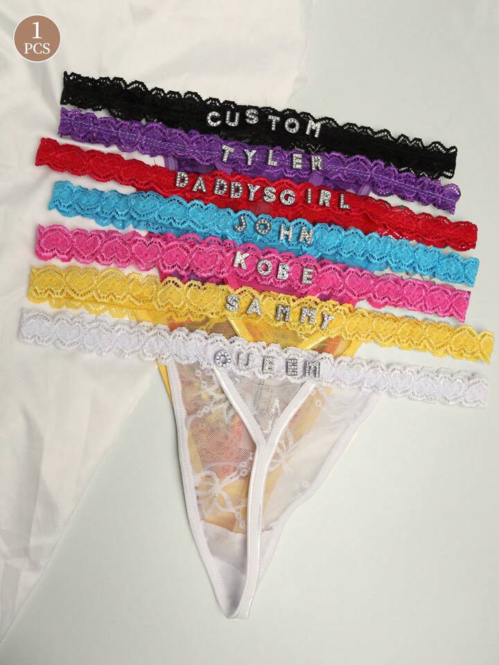 custom thong with name color options