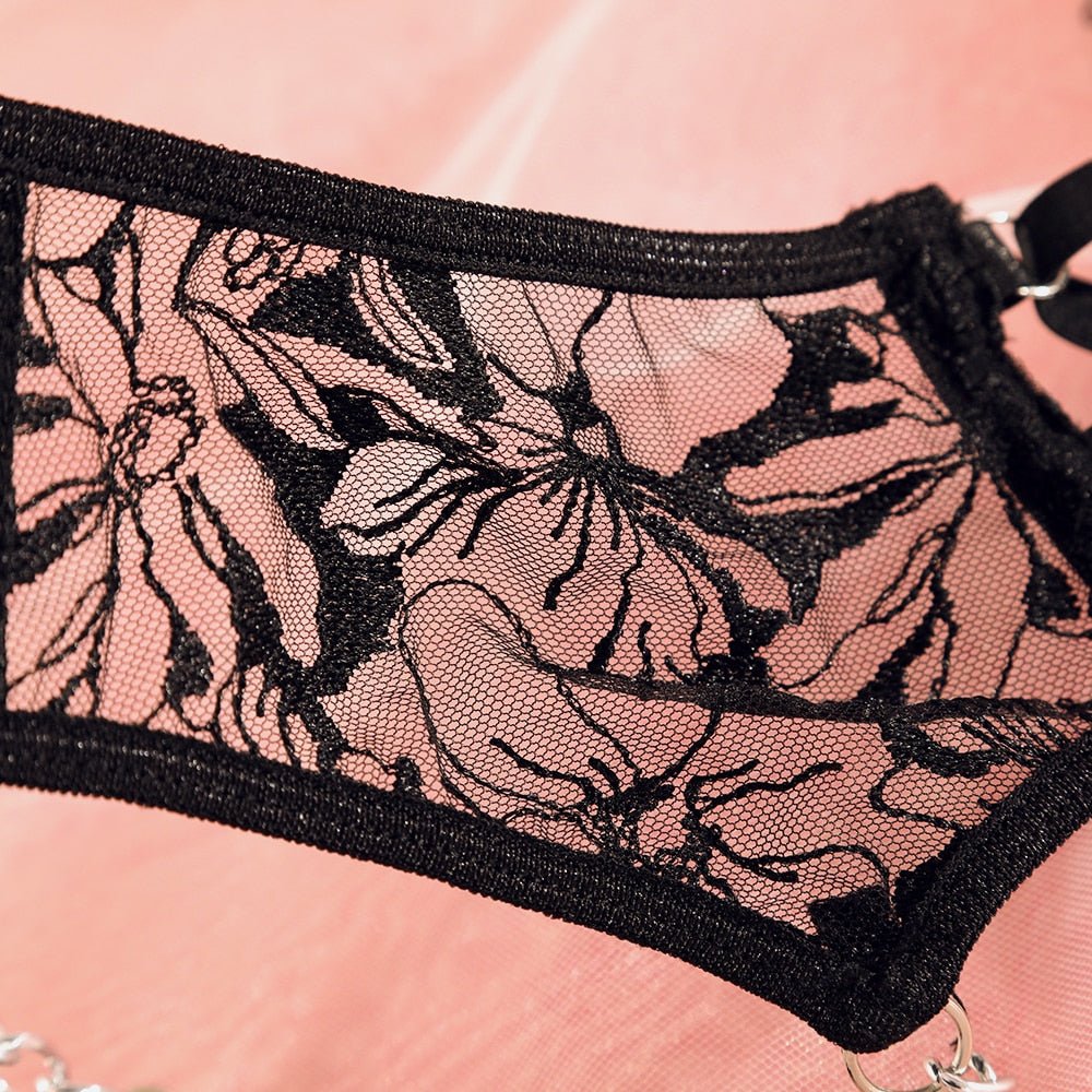 black lace lingerie