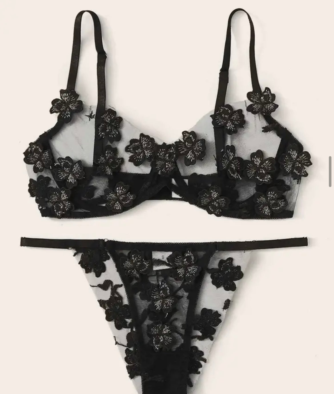 Black Sheer Lingerie Set - Self Care Shop