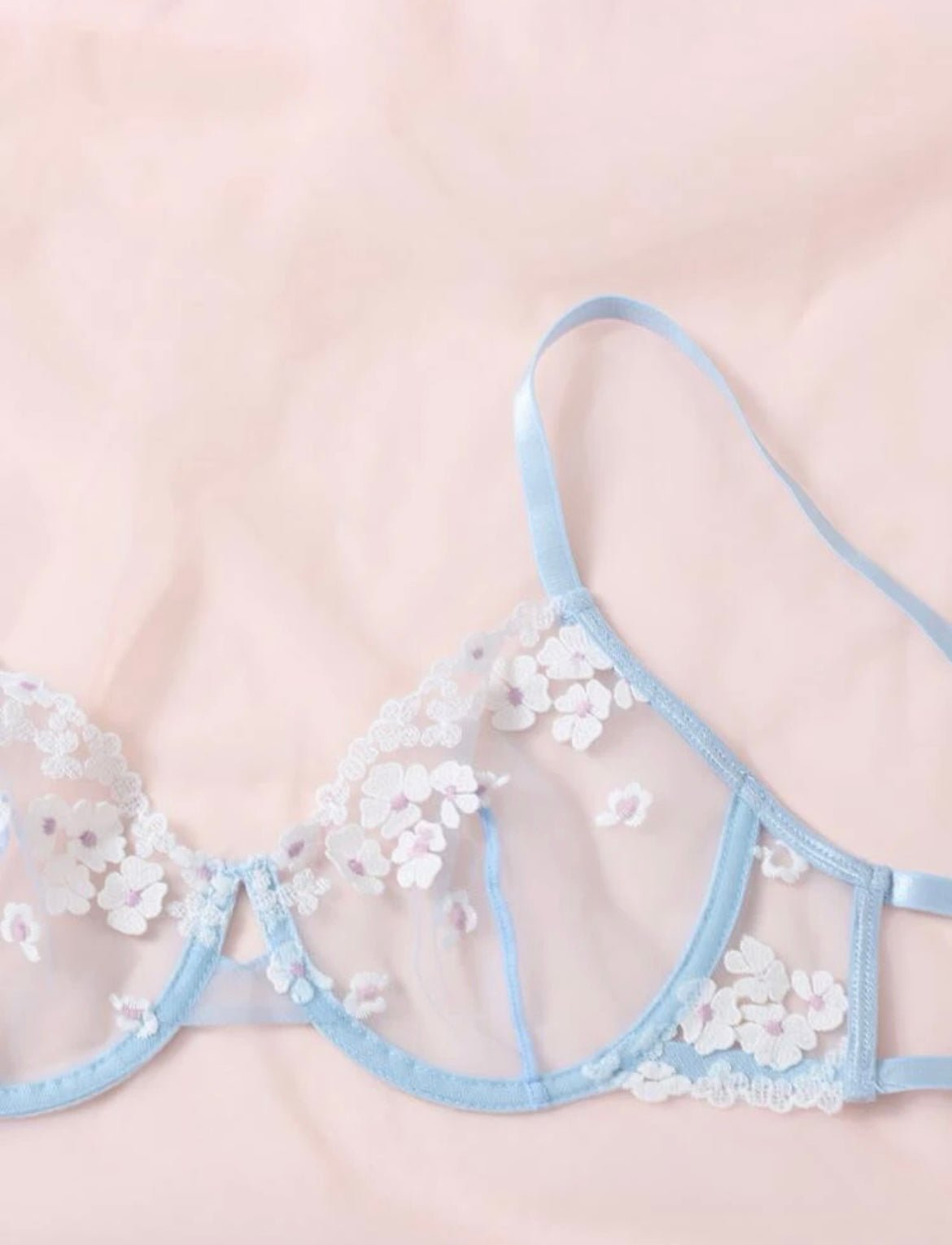 blue lingerie