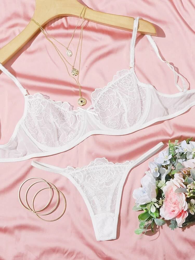 Bridal Lingerie Set Embroidered - Self Care Shop