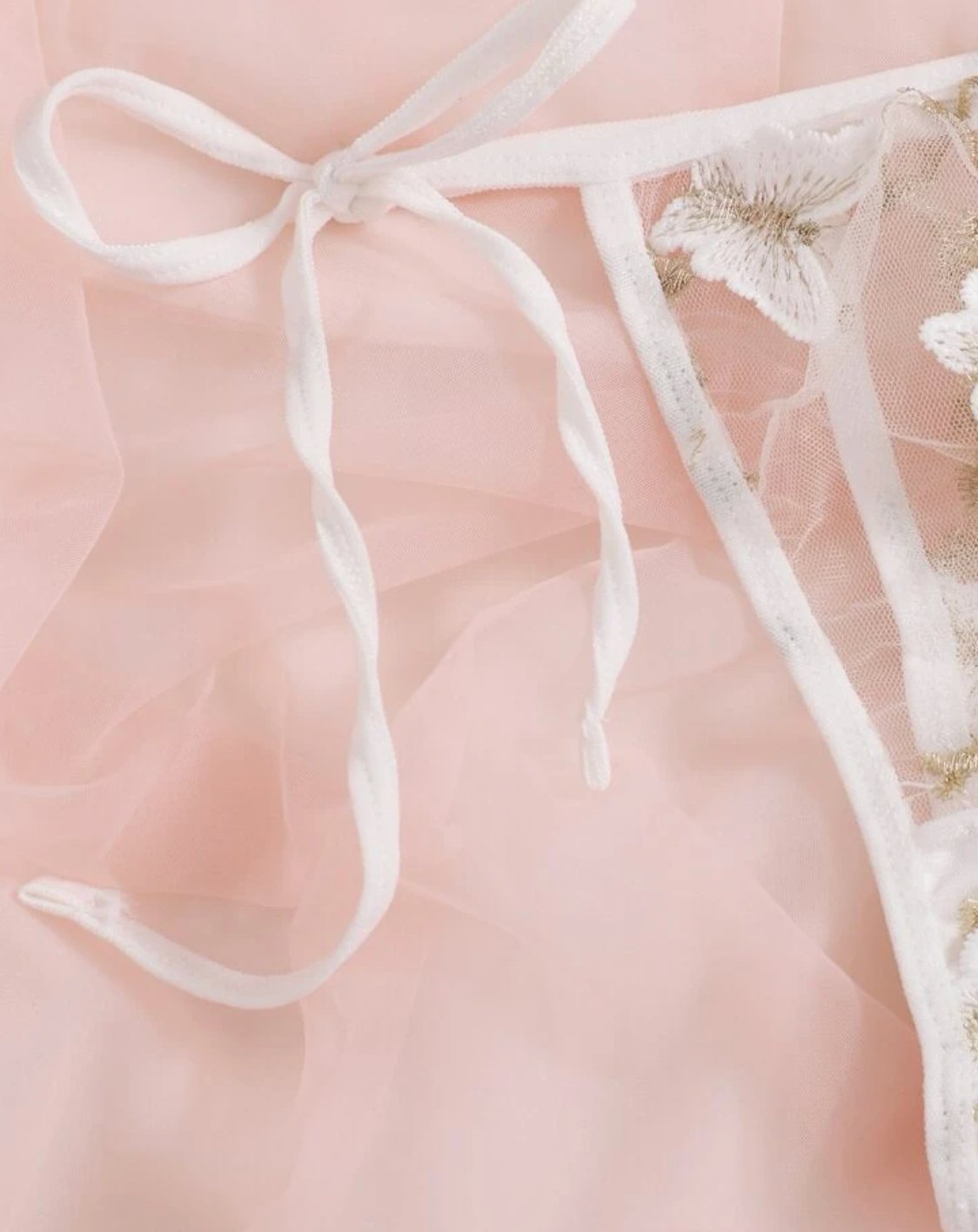 Bridal Lingerie Set Mesh Butterfly - Self Care Shop