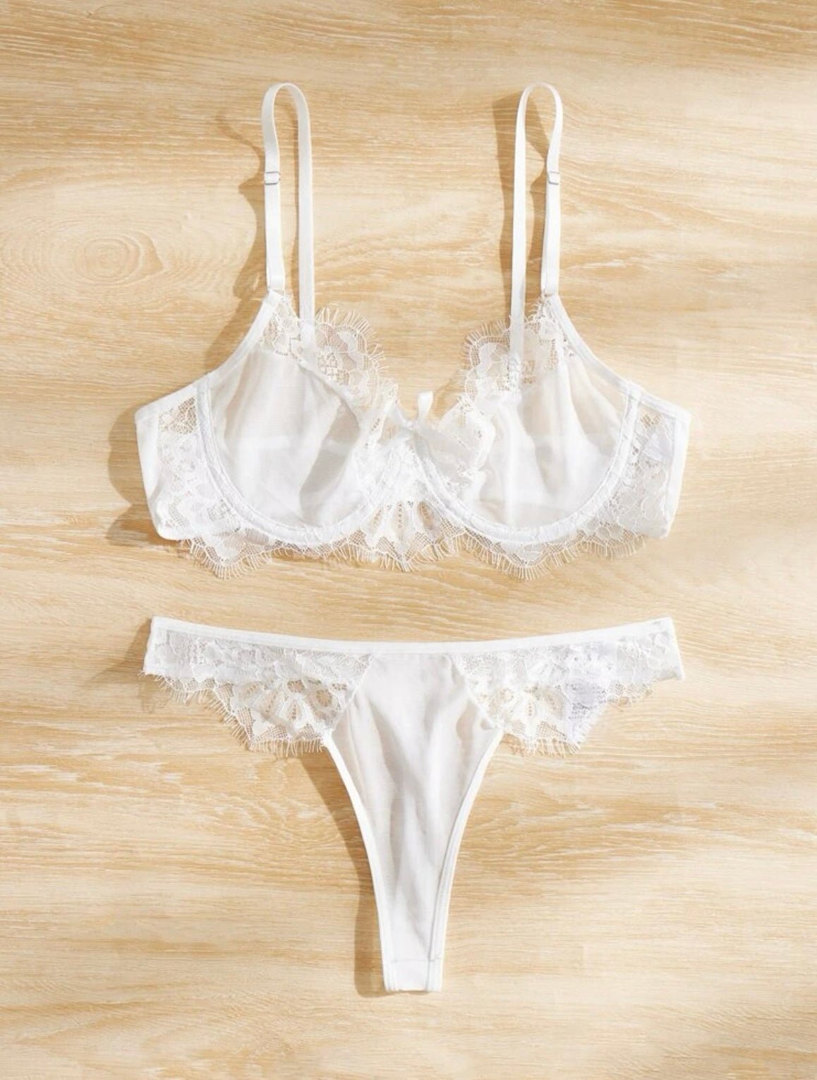 Bridal Lingerie Set White Lace - Self Care Shop