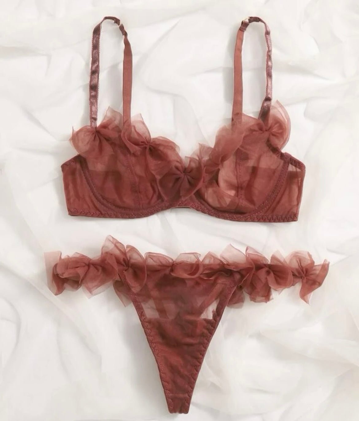brown lingerie set