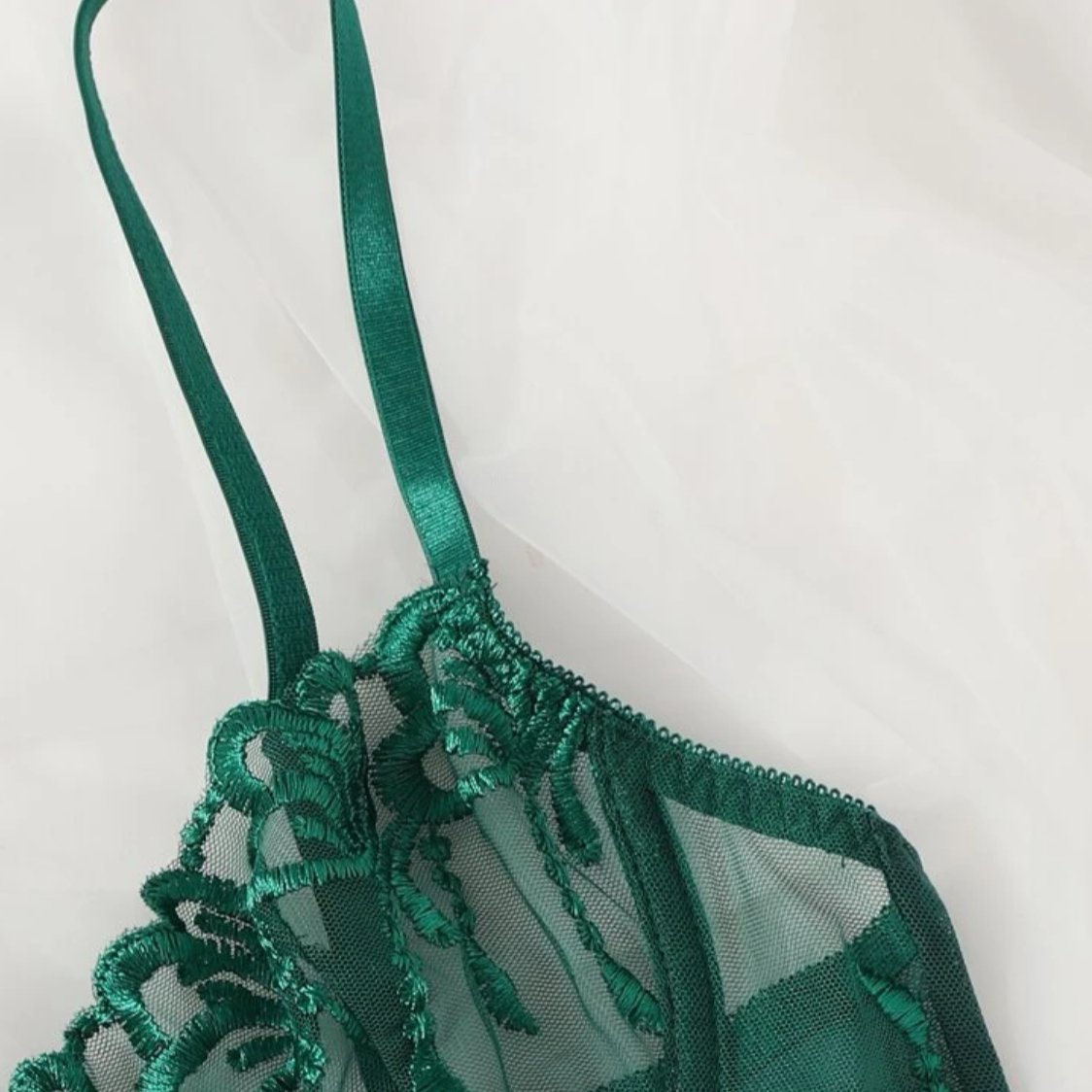 Green Lingerie Set See Through - Self Care Shop